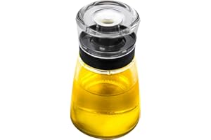 Leak-proof Oil Dispenser Bottle for Outdoor Camping, 160ml/5.4oz Glass Olive Oil and Vinegar Cruet, Well Sealed for Picnic Ki