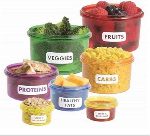 Juego de 7 recipientes de almacenamiento para alimentos, para ...