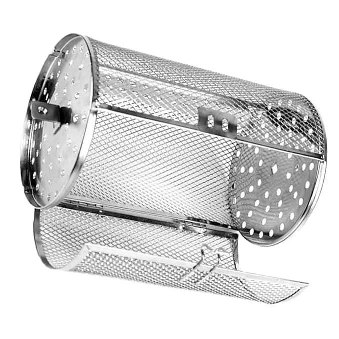 UPKOCH Rotisserie Drum Stainless Steel Dried Nut Drum Rotisserie Baking