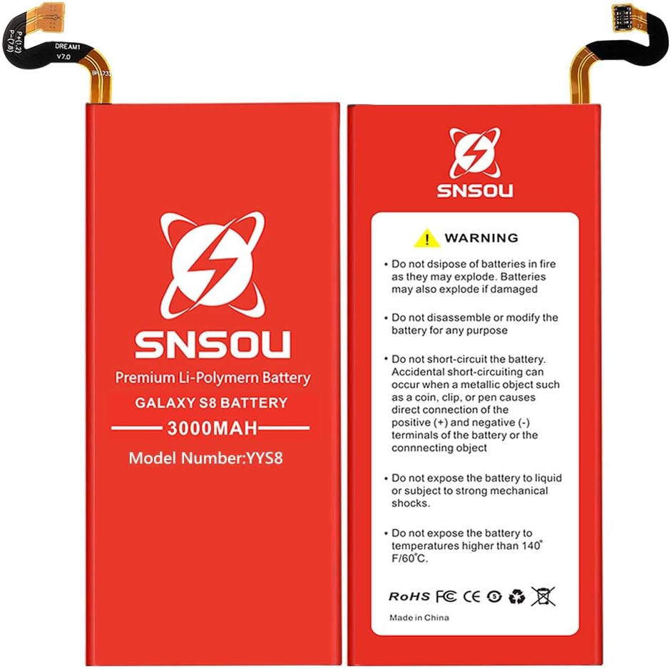 Galaxy S8 Battery, SNSOU 3000mAh Li-Polymer Replacement Battery EB-BG950ABE for Samsung Galaxy S8 SM-G950 G950V G950A G950T G950P G950R4 with Repair Replacement Kit Tools: Home Audio & Theater