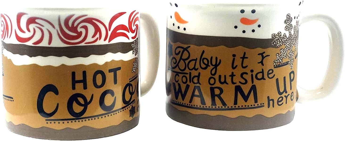 Baby it's Cold Outside Hot Cocoa Coffee Mugs - Set of 2
