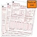(Pack of 500) CMS 1500 Forms, HCFA 1500 Forms, Health Insurance Claim Form, Medicare Claims for Taxes, CMS 1500 Claim Forms 02/12