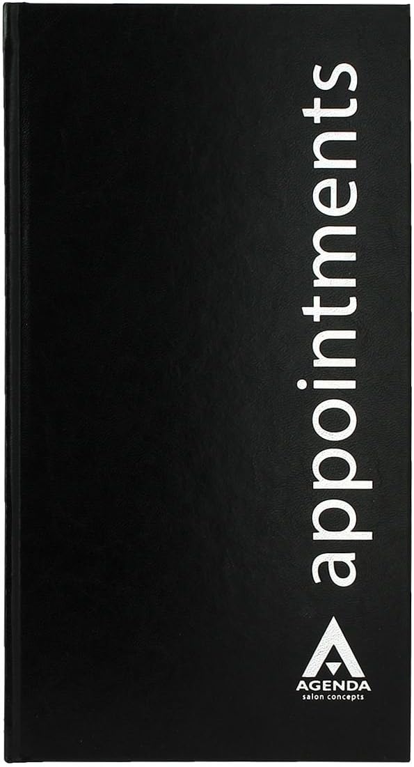 Agenda Appointment Book 3 Assistant Black for Salons - 15 Min Intervals