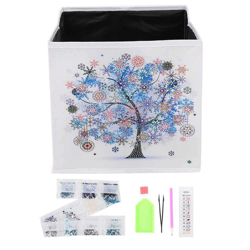 DIY Drill Crystal Foldable Storage Box 5D Kit Rhinestone Embroidery Arts Craft for Home Desktop Decor