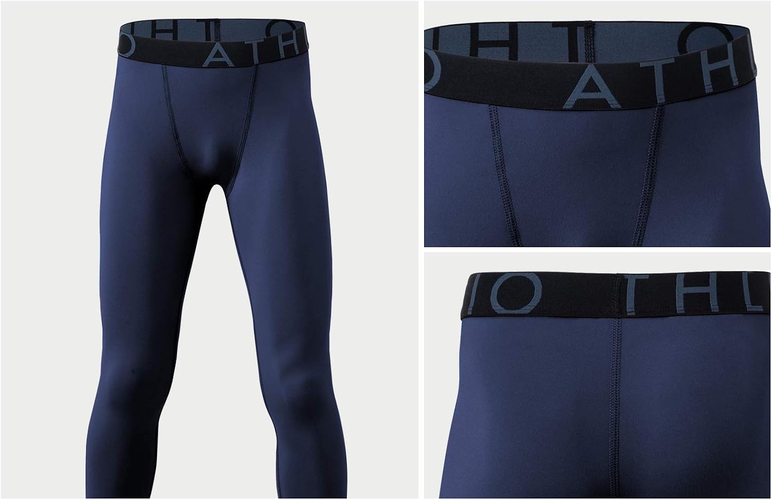 ATHLIO 1 or 2 Pack Boy's UPF 50+ Compression Pants Baselayer, Cool Dry Active Running Tights, 4-Way Stretch Workout Leggings: Clothing