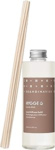 Skandinavisk Hygge 'Cosiness' Scent Diffuser Refill with 8 Reeds. Fragrance Notes: Black Tea and Mint, Apple and Cinnamon. 6.75 fl. oz.