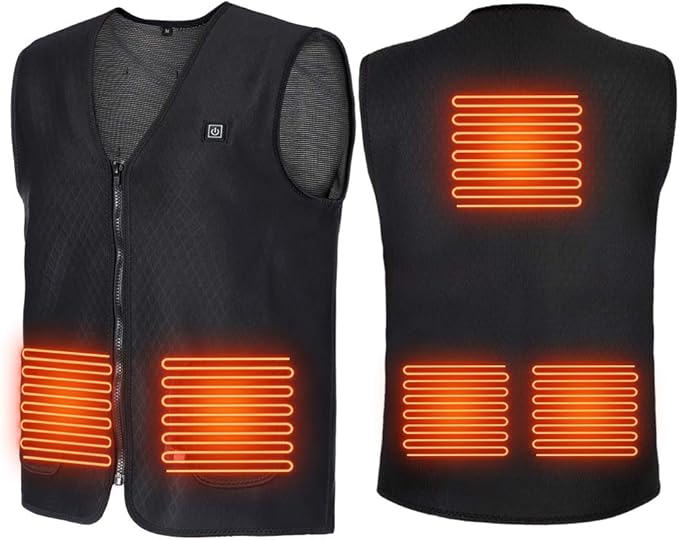 Yosoo Health Gear Heated Vest, USB Heating Jacket with 5 Heating Zones