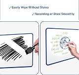 DumanAsen Double Sided Dry Erase Whiteboard with Pens and Eraser (Blue) 12x8 view 5
