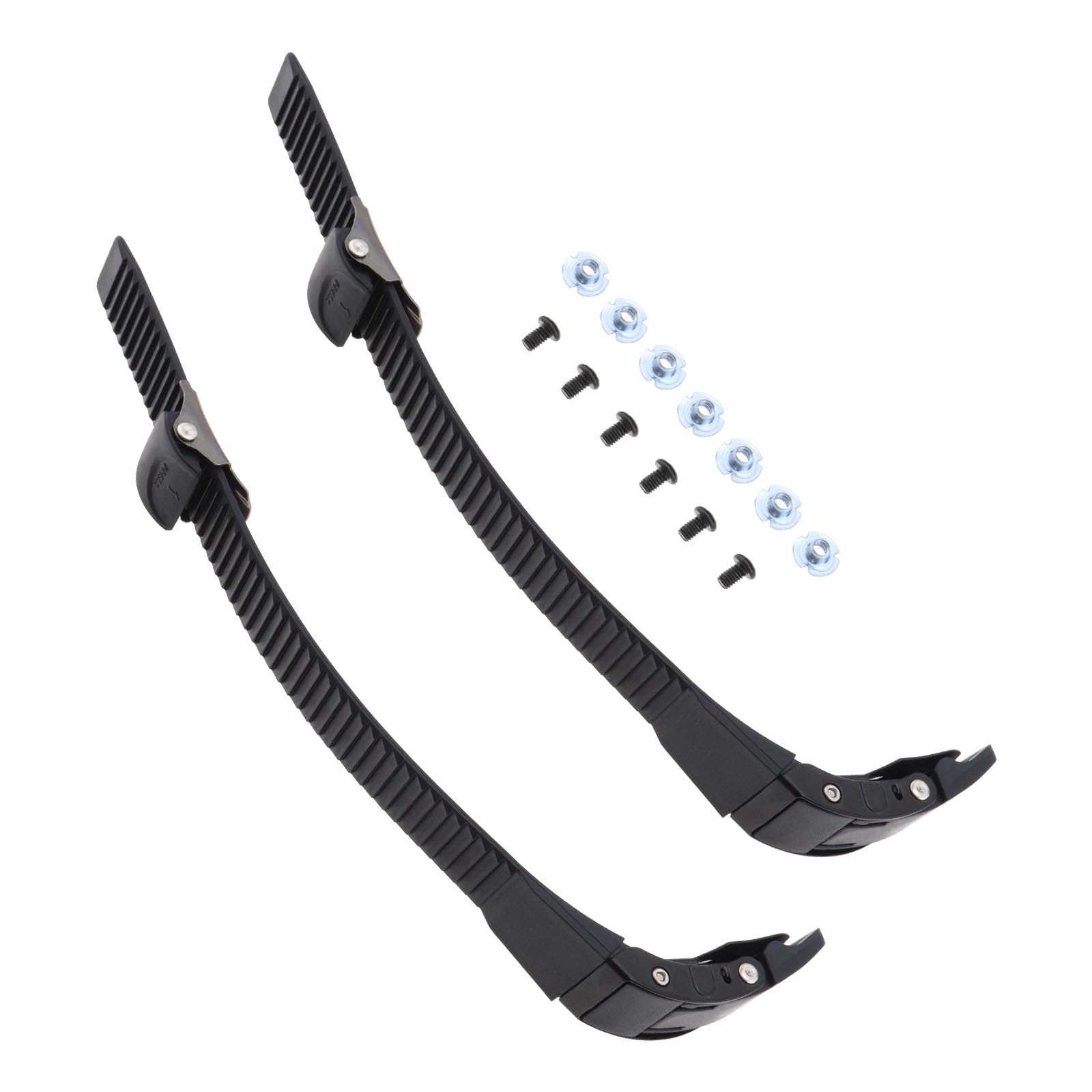 LT Easiyl 2 Sets Skate Shoes Strap Inline Roller Skating Shoes Energy Strap with Buckle Screws Nuts for Men Women Outdoor Sports Black