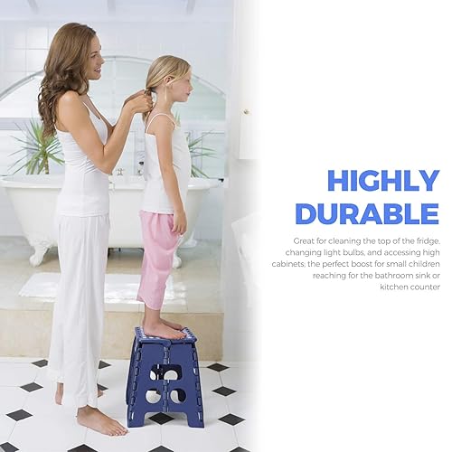 ACKO Folding Step Stool for Adults 13 Inch Heavy Duty Plastic