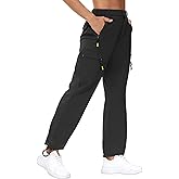 VVK Women's Hiking Cargo Pants Lightweight Quick Dry Outdoor Athletic Pants Camping Climbing Golf Zipper Pockets