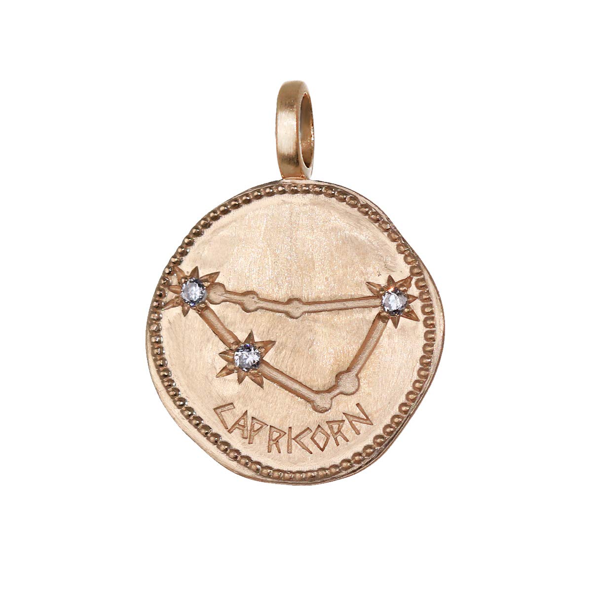 NKlaus Capricorn Star Sign Gold Plated with Gold 16mm Pendant Horoscope Zodiac 1687