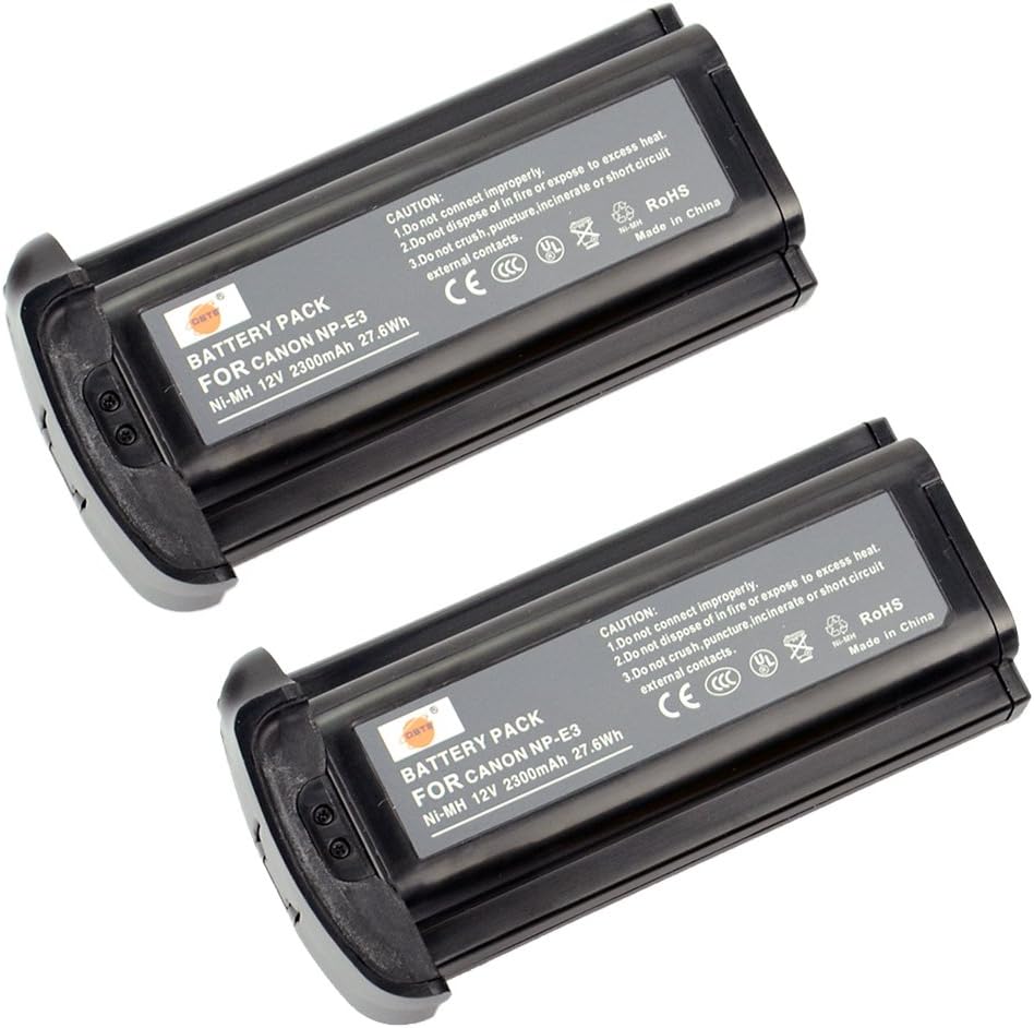 DSTE® 2x NP-E3 NPE3 Rechargebale Ni-MH Battery for Canon EOS 1D, EOS 1DS, EOS 1D Mark II, 1D Mark II N, EOS 1DS Mark II Camera