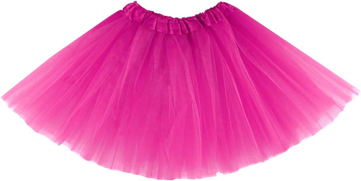 Girl Tutu Skirt, 3 Layers Tulle Tutus for Little Girls, Fluffy Ballet Dress Up for Toddler Kids Children(2T - 8T)