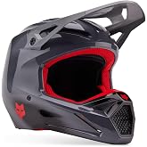 Fox Racing Unisex V1 Motocross Dirt Bike Helmet, Grey/Red, X-Small