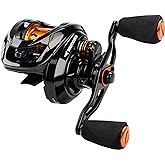 KastKing Zephyr Bait Finesse Baitcasting Fishing Reels with Drag Clicker | Max Drag: 10.0 lb, 6+1 BB, 5.6 oz, Carbon Fiber Frame, 8 Button Magnetic Brake, 7.2:1 Gear Ratio, Palm Perfect Design