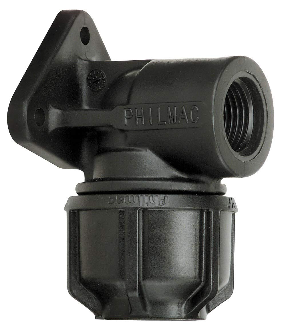 Philmac Metric/Imperial Wall Plate Elbow POL 25mm / ¾" x ½" BSP 9031 Water Main