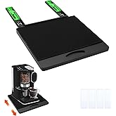 MinBoo Bamboo Appliance Slider,Sliding Tray for Coffee Maker, Kitchen Countertop Appliance Rolling Tray,Slides Easily from Under The Cabinet,Black- Medium (14" Wx13 D)