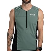 Zoot Men’s Core Tri Tank, Performance Triathlon Race Tank Top, UPF 50+ Fabric, Rear Pockets, Mesh Panels, & Cam Lock Zipper