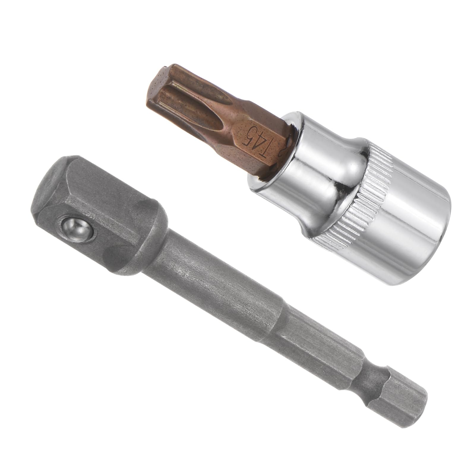 CoCud Torx Bit Socket, T45 Bit 3/8" Drive 2" Length, CR-V Socket with Socket Extension - (Applications: for Fastener Application)