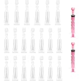 uadbau 20 PCS Empty Lip Gloss Tubes - 10ml Clear Lip Balm Tubes with 5ml Syringes - Refillable Squeeze Lip Balm Containers - Mini Cosmetic Soft for DIY Lip Gloss and Travel Toiletries
