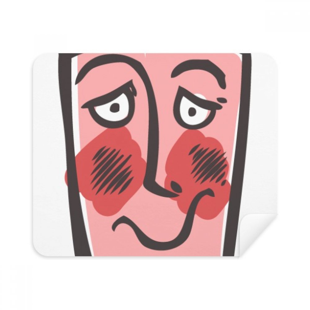 大きい割引 Shy抽象面スケッチ絵文字電話画面クリーナーメガネクリーニングクロス2pcsスエードファブリック B07c923cy3 クリーニングクロス 4 H Org