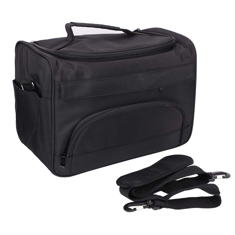 Hairdressing Kit Bag Multiple Pockets Hairdressing Tool Carrying Case Large Capacity Pro Hairdressing Hair Equipment Salon Tool Carrying Bag, Black