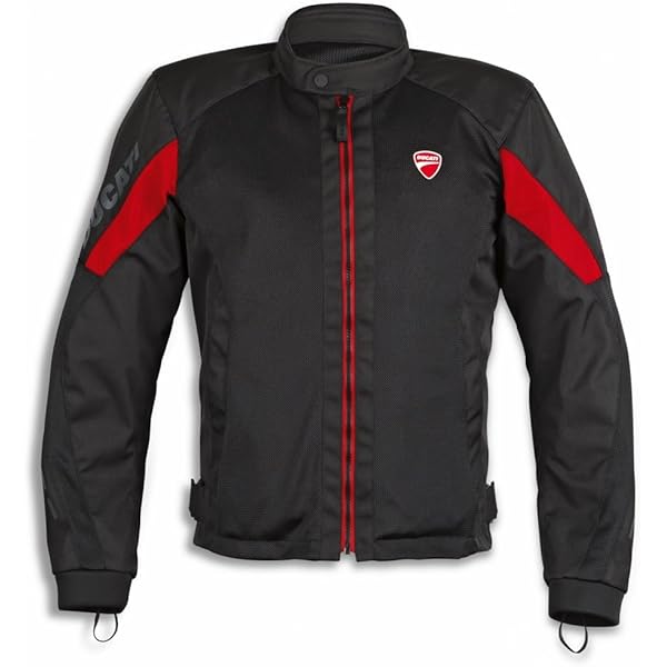 Amazon.com: Ducati Flow C5 Fabric Jacket Large, Black, Red