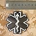 Glow Dark ACU Black EMS EMT Medic Paramedic Star of Life Morale Tactical PVC Touch Fastener Patch