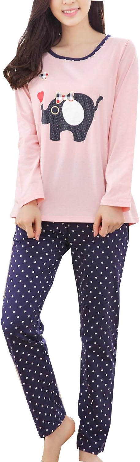 Pink Cute Girls Pajama Set Sleepwear Young Teens(8y-14y)