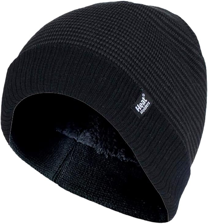 HEAT HOLDERS Mens Horten Striped Thermal Insulated Beanie Hat (One