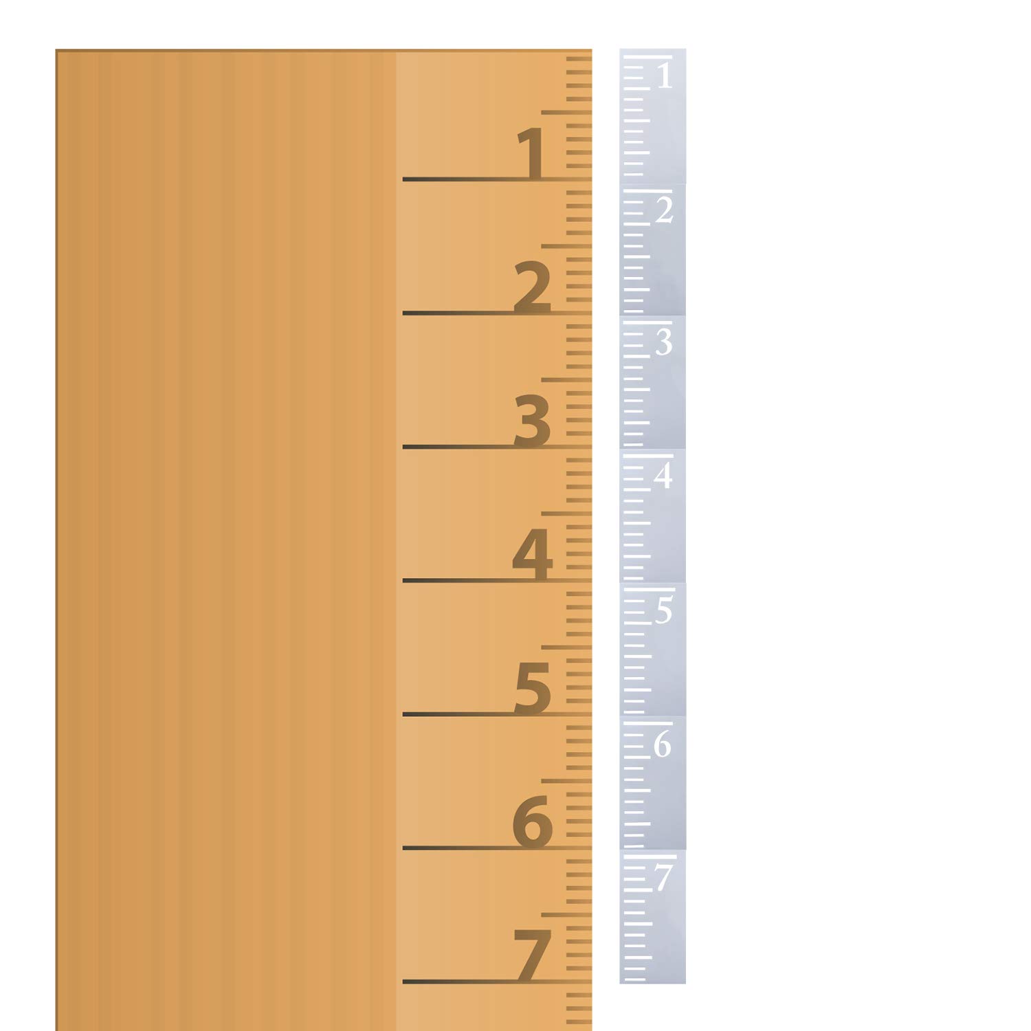 6pcs hollow out ruler template kit kobwa 6ft growth chart