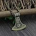 TTKP Viking Mammen Odin Symbol Rune Horror Peru Necklace Colo Axe Pendant Necklace Metal Chain Nordic Talisman