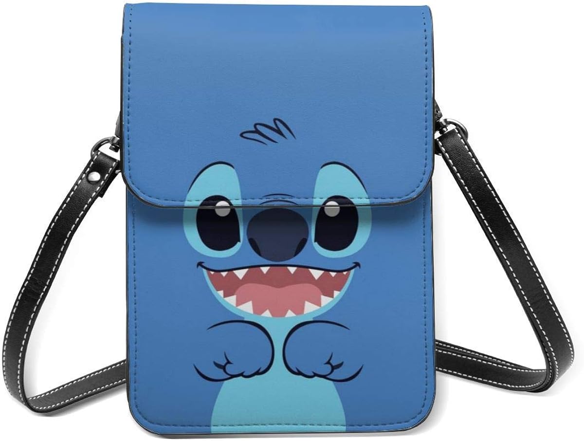 AOOEDM Cartoon Lilo Stitch Borsa a tracolla piccola in pelle da donna