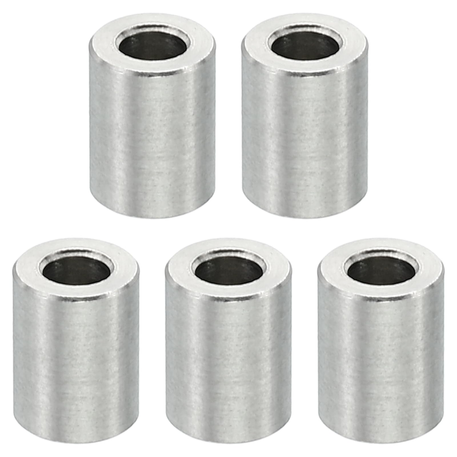 PATIKIL M3 Stainless Steel Spacers, 5 Pcs Metal Spacer Stainless Steel 3.1mm ID x 6mm OD X8mm L Stainless Steel Spacers Screw Standoff Round for 1/8 Inch or M3 Screw Bolts