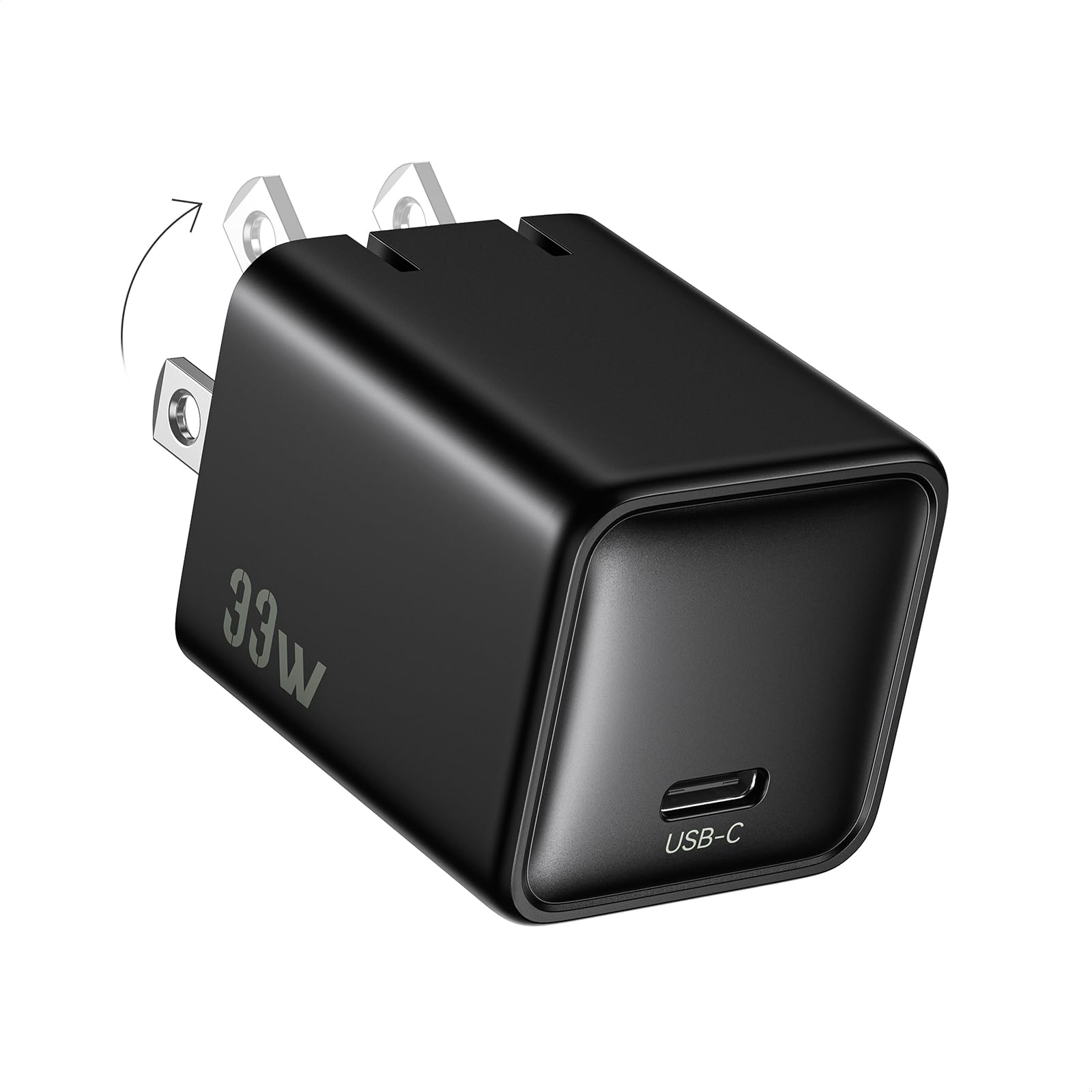 Fast Charging for iPhone 16/15 Charger,PD 3.0 PPS 33W GaN USBC Charger Block Foldable Plug Compact Type-C Wall Charge Adapter for Apple iPhone 16 Pro Max Series,Galaxy S25/Pixel 9/iPad Pro (Black)