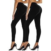 SPLASHGRIP Women Full Length Leggings High Waist Solid Lightweight Ankle Stretch Leggings Gym Yoga Pants Tights
