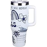 The Memory Company Officially Licensed NFL Game Day Tumbler - 40oz Stainless Steel Double-Wall Insulated Team Color Bling Cup with Team Logo, NFL Licensed Sports Travel Mug with Lid & Straw