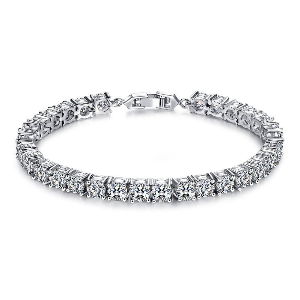 Epoch World Silver Tennis Bracelet for Women with Cubic Zirconia, Diamond Bangle silver Bracelet Comes in Gift Box