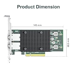 ipolex 10Gb Network Card Intel X540-T2 PCIE NIC
