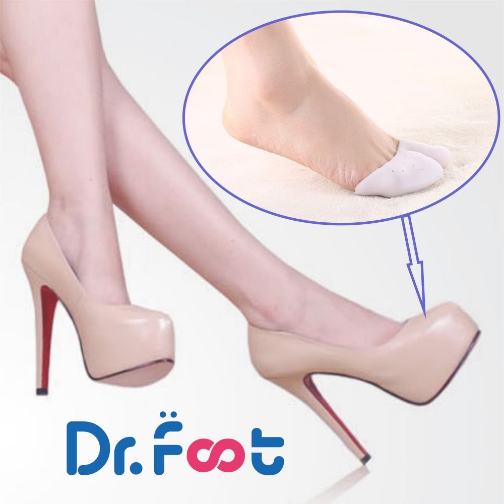 Dr. Foot\'s Forefoot Cushions-Forefoot Metatarsal Pain Relief Absorber Cushion Ball of Foot-1 pair (Milkwhite)