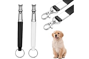 Senlong 2 Pack Professional Dog Whistle - Your Reliable Companion for Effortless Barking Control and Highly Effective Recall Training, Complete with Handy Black Lanyards
