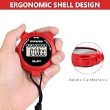 Vicloon Sport Stopwatch Timer Digital Large Display Red view 3