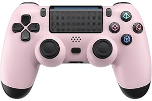 ADHLEK Wireless Controller for PS4/Slim/Pro,with Dual Vibration Game Joystick Remote Pink