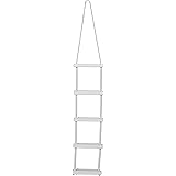 attwood 11865-4 Rope Ladder, 5-Step, 11 ¾-Inch-Wide Blow-Molded Steps, Textured Step Surfaces, Nylon Rope