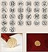 VIVISKY(TM) Stamp Seal Sealing Wax Vintage Classical Old-Fashioned Antique Alphabet Initial Letter Set Brass Color Creative Mysterious Stamp Maker Kit (M)