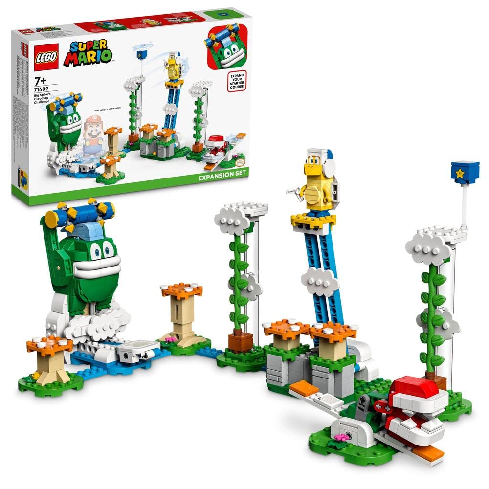 LEGO 71409 Super Mario Big Spike’s Cloudtop Challenge Expansion Set, Toys for Kids, Boys and Girls with 3 Figures including Boomerang Bro and Piranha Plant, Collectible Giftsc, Multicolor
