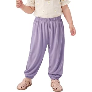 Miipat Toddler Harem Pants, Elastic Waist Loose Bloomer Pants, Baby Boys Girls Summer Casual Baggy Trousers