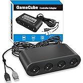 Gamecube Adapter for Nintendo Switch / Wii U / PC and Switch 2 Gamecube Controller Adapter, Super Smash Bros Adapters for NGC Controller, Support Turbo and Vibration Features with 180cm USB Cable