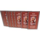 St Christopher Holy Prayer Cards Bulk Bundle Travel Protection Saint School Student or Church Pack USA Made, Set of 10